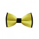 Black Yellow Kid Pre-Tied Bow Tie For 7-14 Years Old