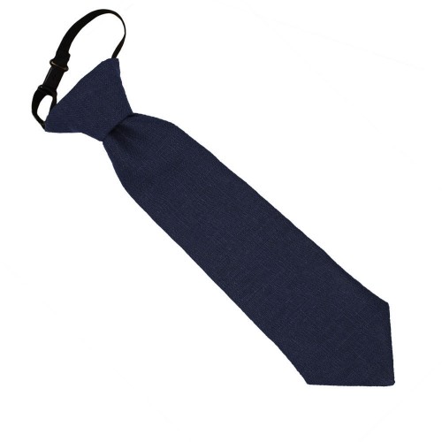 Children's Linen Blue Navy Tie 