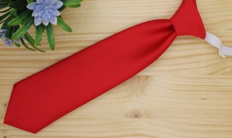 Handmade red kids tie