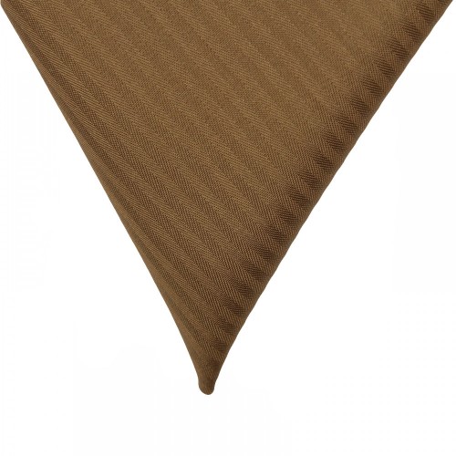 Brown Stripe Satin Pocket Square Suit