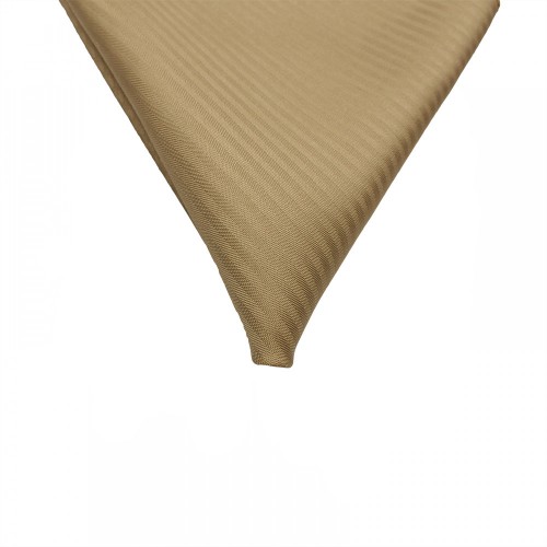 Camel Stripe Satin Pocket Square Suit