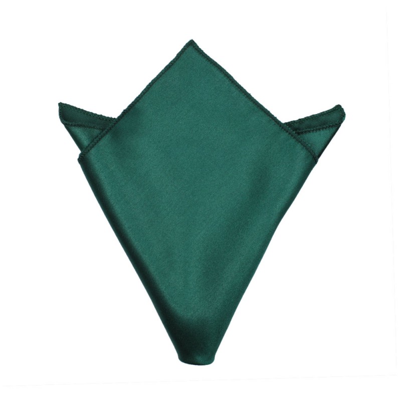 Σατέν Ποσέτ Μαντήλι Τσέπης Κουστουμιού Σκούρο Πράσινο - Κυπαρισσί