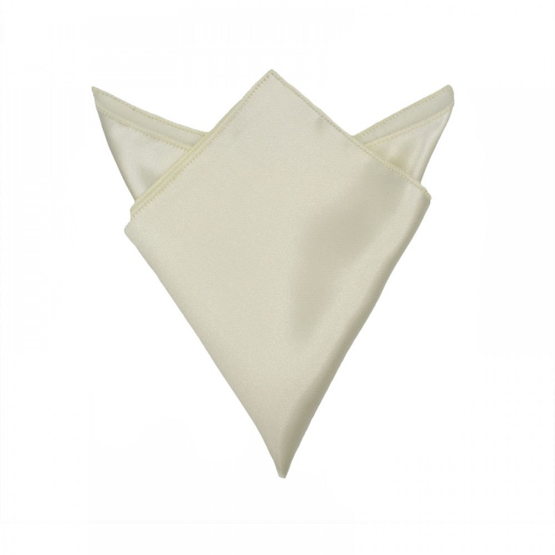 Satin Ecru Pocket Handkerchief