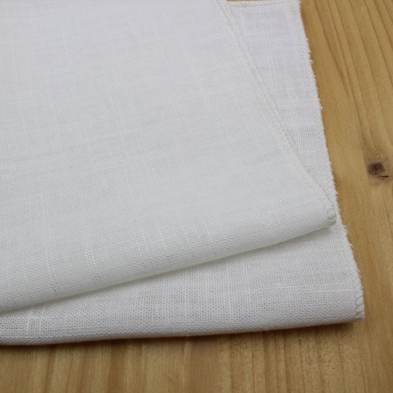 Linen White Sugar Pocket Handkerchief