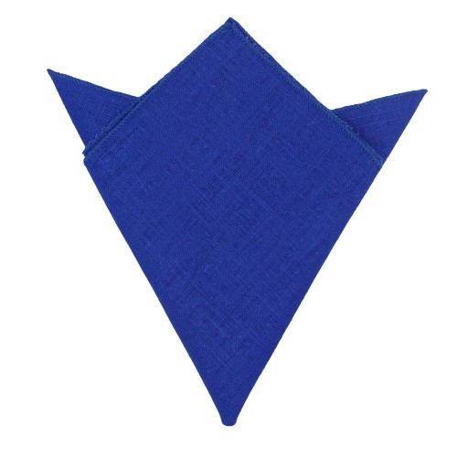Linen Blue Roua Pocket Handkerchief