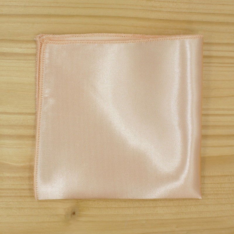 Saten Salmon Pocket Handkerchief