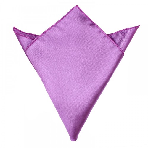 Satin Posette Suit Pocket Square Purple Lilac