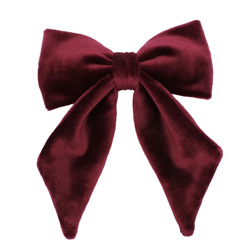 Women's Bow Tie - Bordeaux Velvet Bow